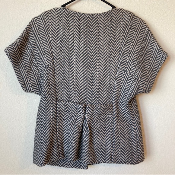 7 for all mankind cropped wool blend swing coat xs - Picture 7 of 10